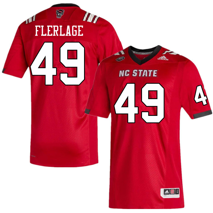 Men #49 Bernard Flerlage NC State Wolfpack College Football Jerseys Sale-Red - Click Image to Close